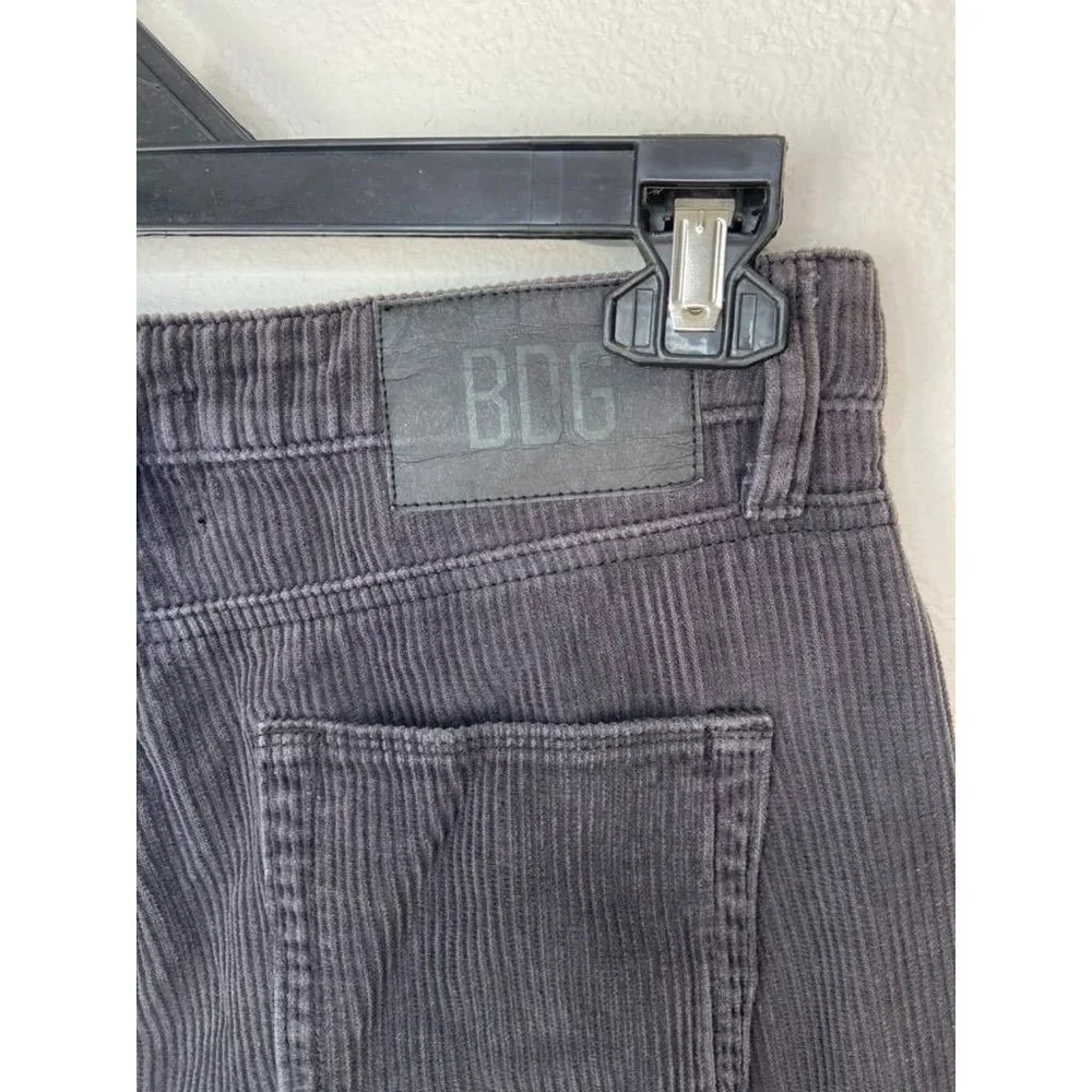 BDG‎ Urban Outfitters women's 26 dark grey corduroy high rise mom pants casual